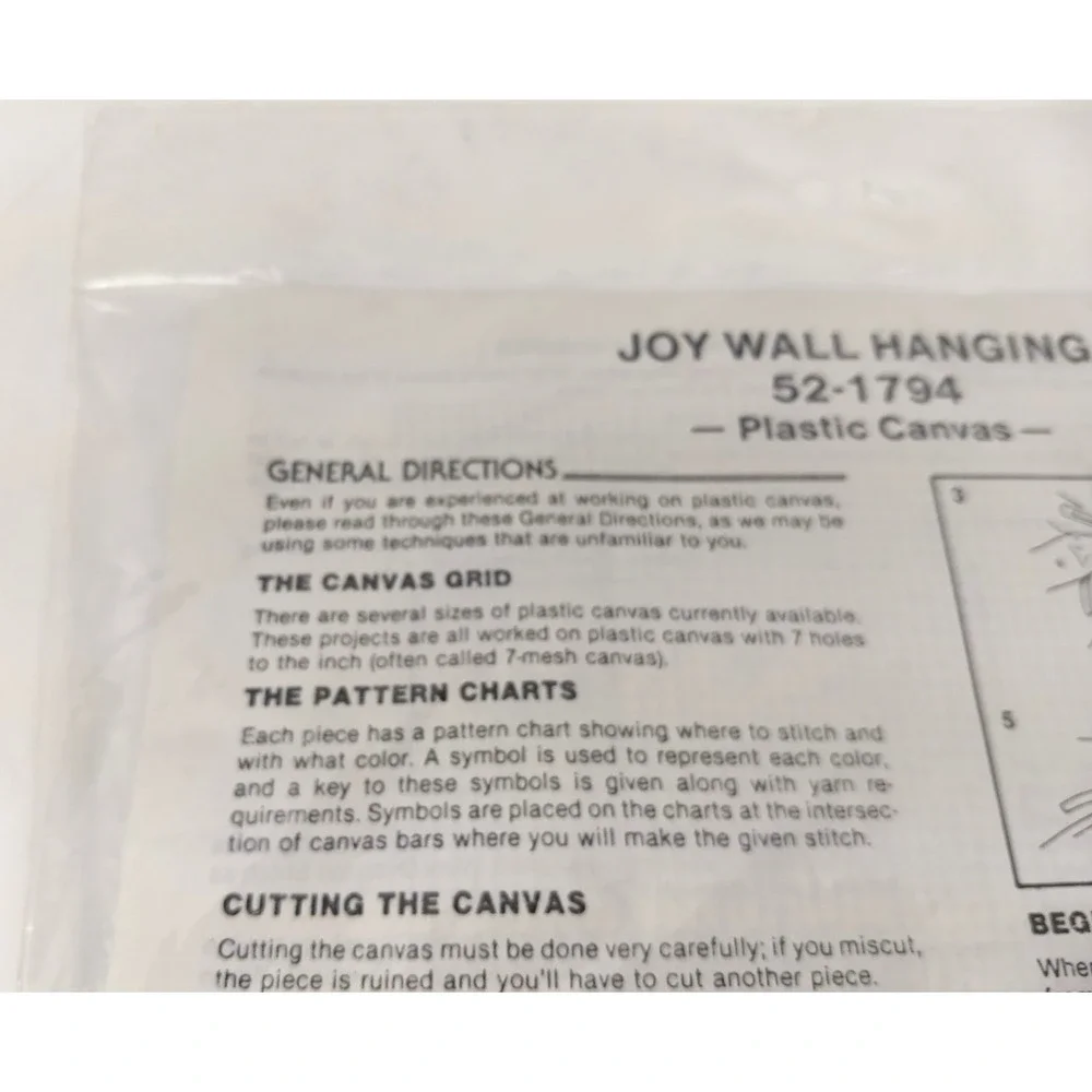 Needlecraft Ala Mode Plastic Canvas Kit Santa Card Holder & Joy Wall Hanging NEW